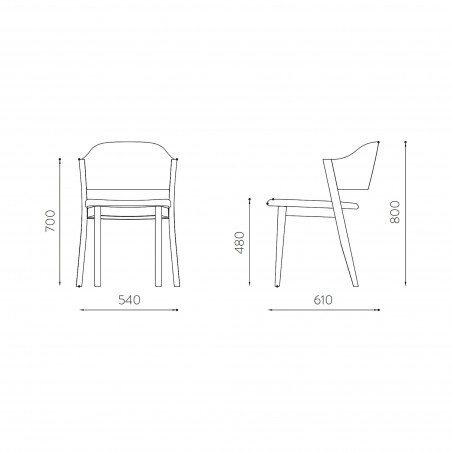 Caravela diófa szék