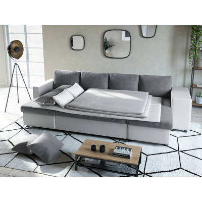 Maria U Plus panorámás átalakítható kanapé, jobb fülke, műbőr és mikroszálas