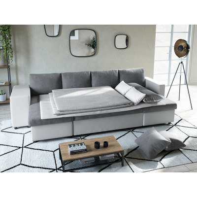 Maria U Plus panorámás átalakítható kanapé, bal fülke, műbőr és mikroszálas