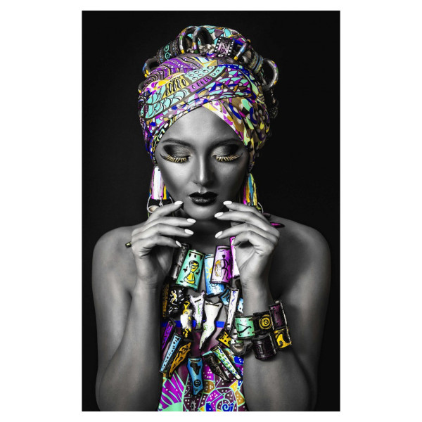 Afrikai nő arcfestése