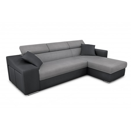 Stilo convertible left corner sofa with chest and 2 ottomans