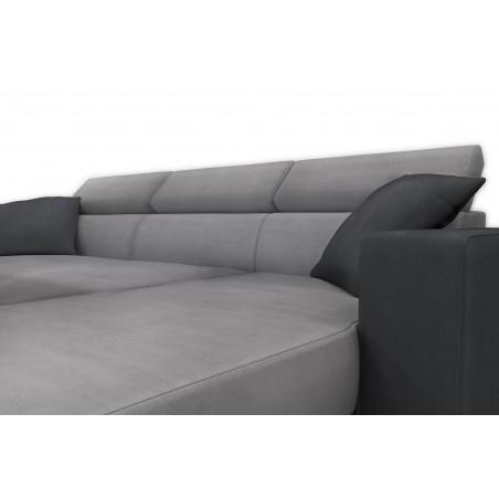 Stilo convertible left corner sofa with chest and 2 ottomans