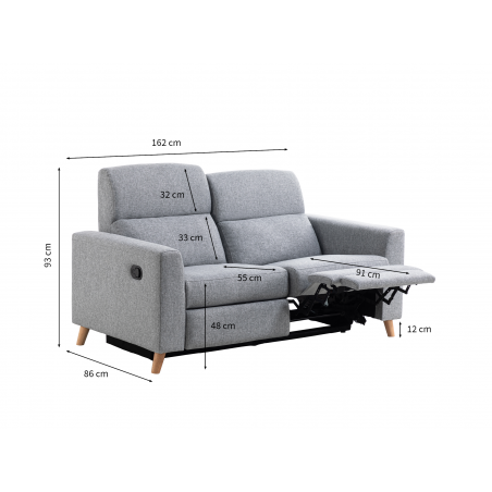 Berkam 2.5 seater relaxation sofa