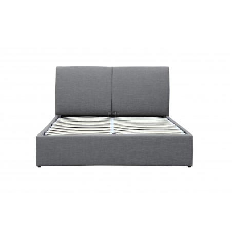 Bed Frame 1428G with Storage and Cushion Effect Headboard