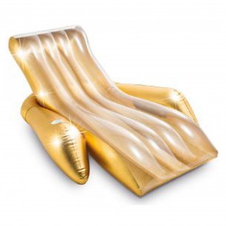 Golden Inflatable Pool Lounge Chair