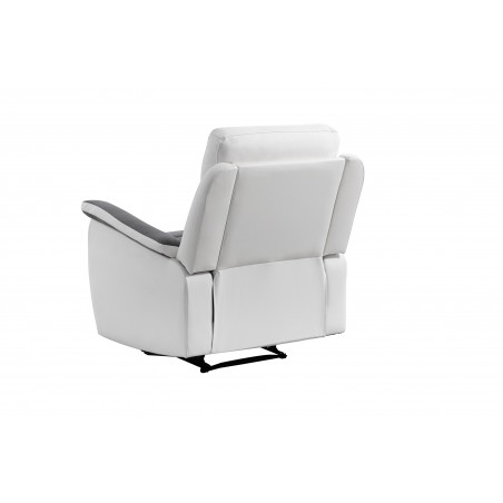 9222 manual relaxation chair in faux leather and microfiber