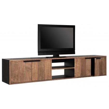 Cosmo No.1 hanging TV unit with 4 doors and 2 shelves