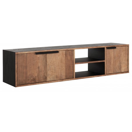 Cosmo No.1 hanging TV unit with 3 doors and 2 shelves