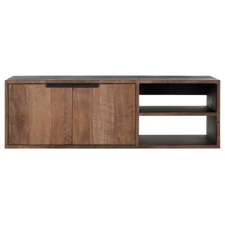 Cosmo No.1 hanging TV unit with 2 doors and 2 shelves