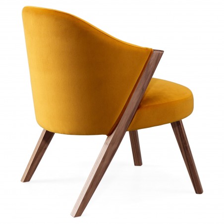 Caravela walnut lounge chair