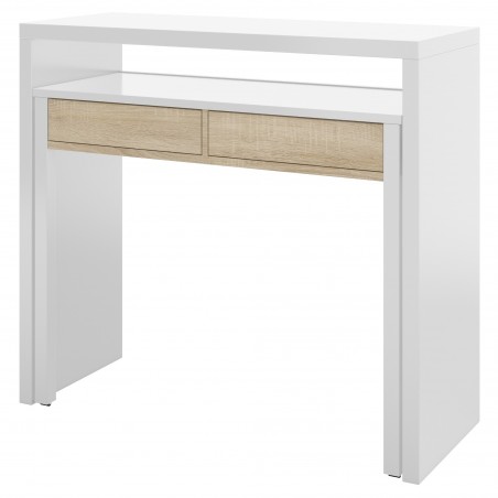 Konsor extendable console desk with 2 drawers