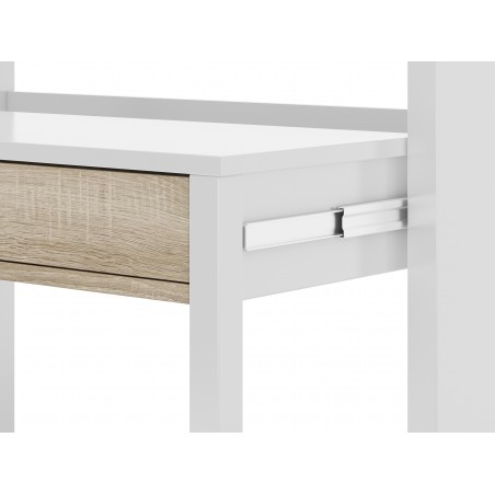 Konsor extendable console desk with 2 drawers