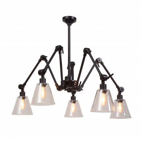 Amsterdam pendant light glass with 5 lampshades