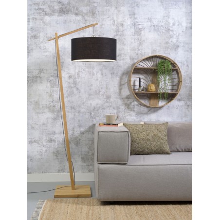 Andes floor lamp in natural bamboo and linen