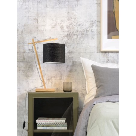 Andes table lamp in natural bamboo and linen