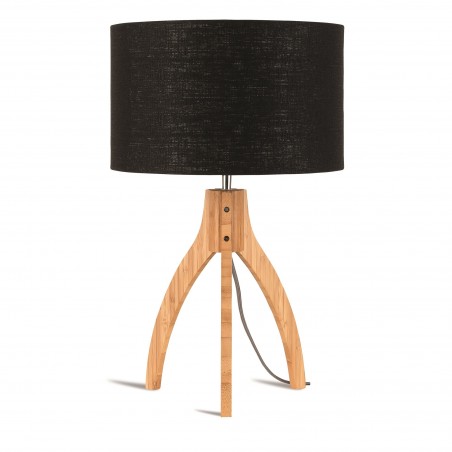 Annapurna table lamp in natural bamboo and linen