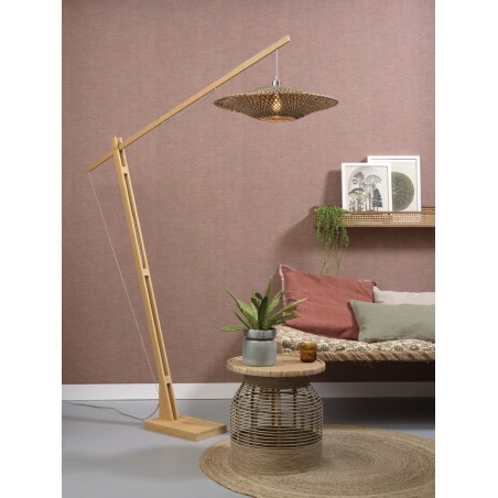 Bali floor lamp in bamboo with two joints