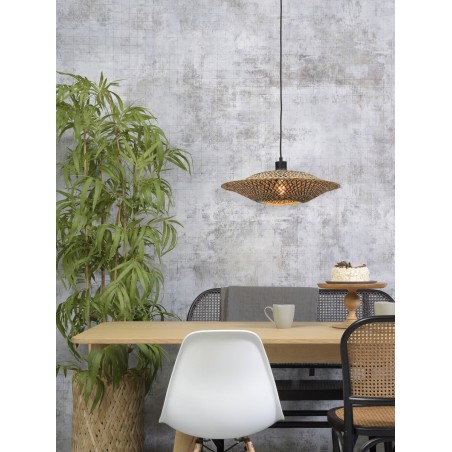 Bali Pendant Light in Natural Bamboo and Iron