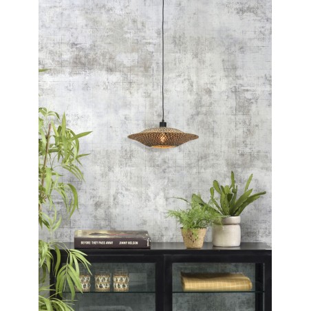Bali Pendant Light in Natural Bamboo and Iron