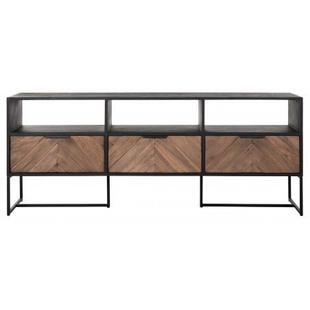 Criss Cross TV Stand with 3 Drawers