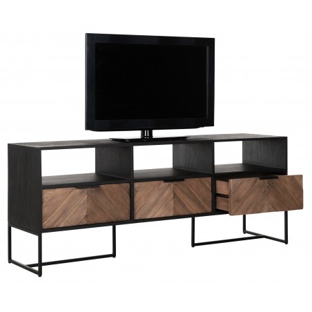 Criss Cross TV Stand with 3 Drawers