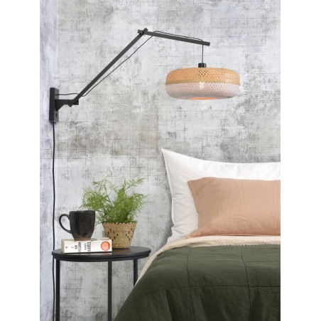Palawan wall light with black arm and two joints