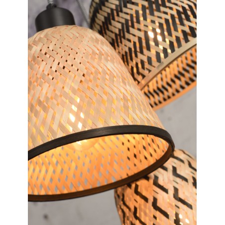 Kalimantan pendant lamp with 3 lampshades