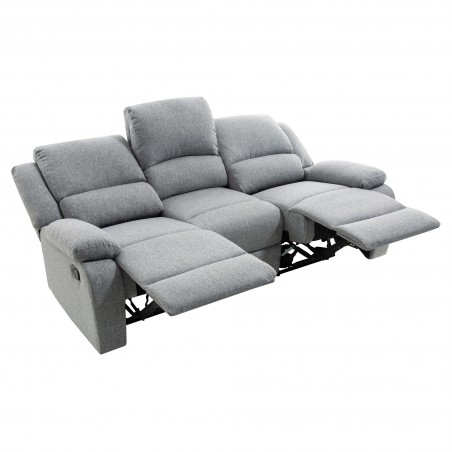9121 Manual 3-Seater Fabric Relaxation Sofa