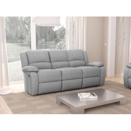 9121 Manual 3-Seater Fabric Relaxation Sofa