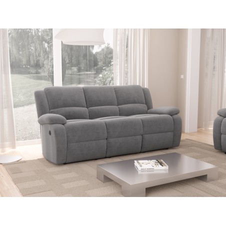 9121EE Electric 3 Seater Microfiber Relaxation Sofa