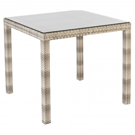 Ocean Pearl Square Fiji Table with Glass Top