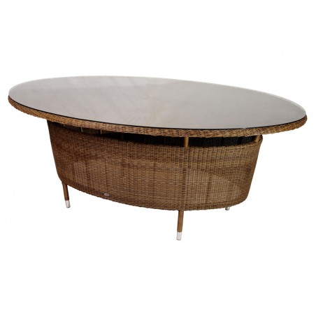 San Marino oval table with glass top