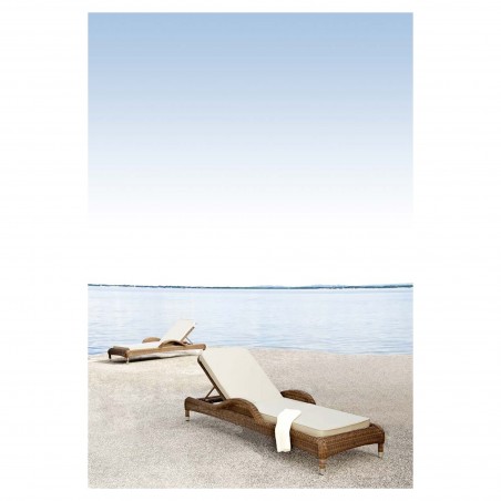 San Marino adjustable sunbed with cushion