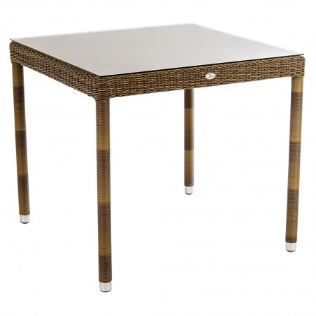 San Marino square table with glass top