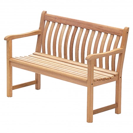 Broadfield bench with ergonomic backrest in mahogany