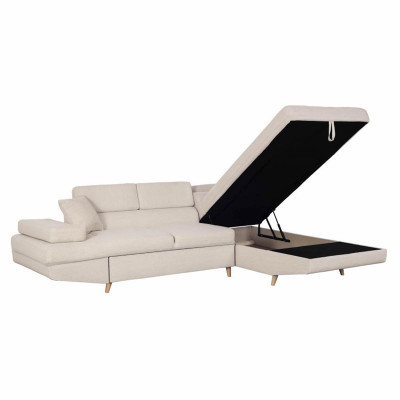 Rio Scandinave straight convertible corner sofa with wooden base