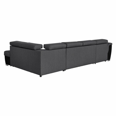 Parma panoramic sofa bed with 2 boxes in imitation and fabric