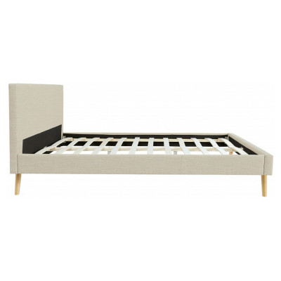 Scandinavian 1199SCAN fabric bed frame with wooden legs