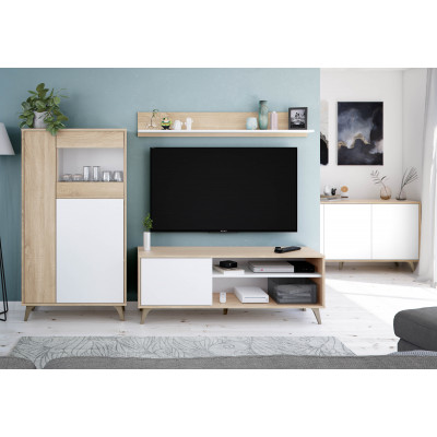 TV stand 2 niches and 1 doors with wall shelf FOTV16616F
