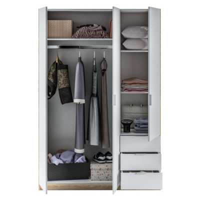wardrobe FOARM1323F with 3 doors and 3 drawers