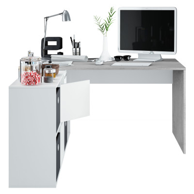 FOBUR4606A desk with multi-position pedestals