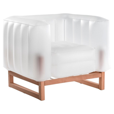 Yomi Eko light armchair with wood frame