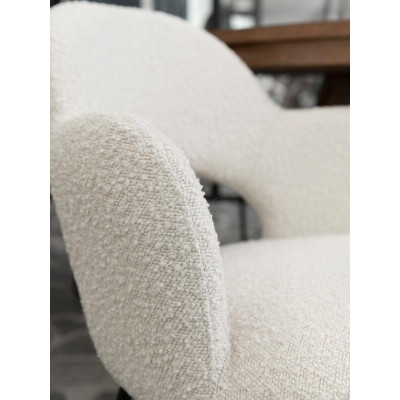 Vista armchair in buckled fabric