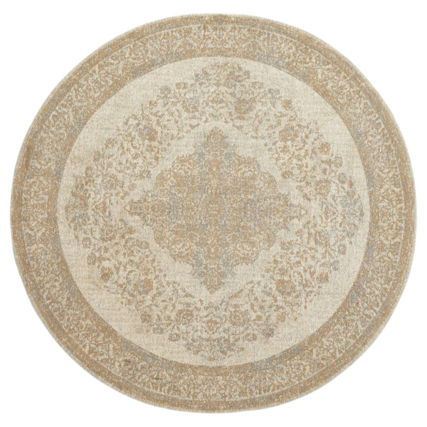 Round Pearl woven rug