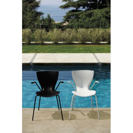 Set of 2 Gloria chairs with armrests