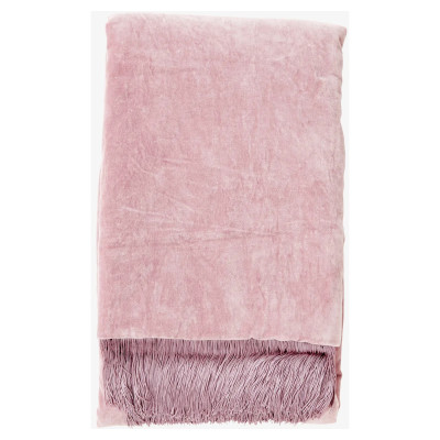 Velvet fringed blanket