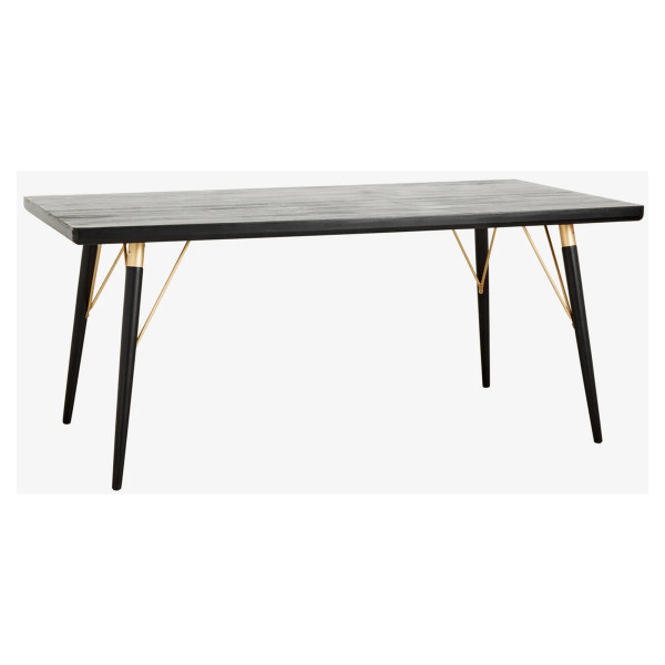 6943 black wood dining table