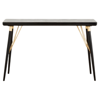 6944 black wood console table