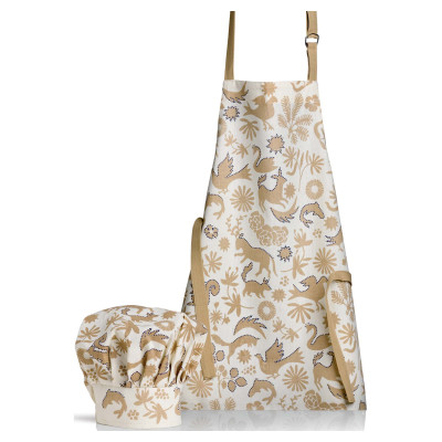 Pandi cooking apron and hat