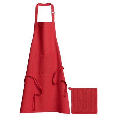 Dona recycled kitchen apron and potholder set